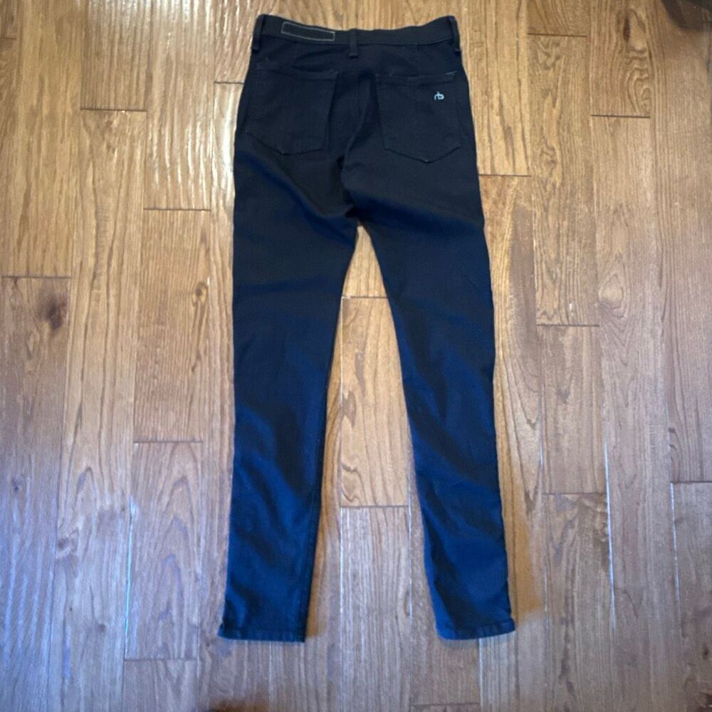 Rag & Boneโblack zip front skinny jeans 24 - Picture 10 of 11